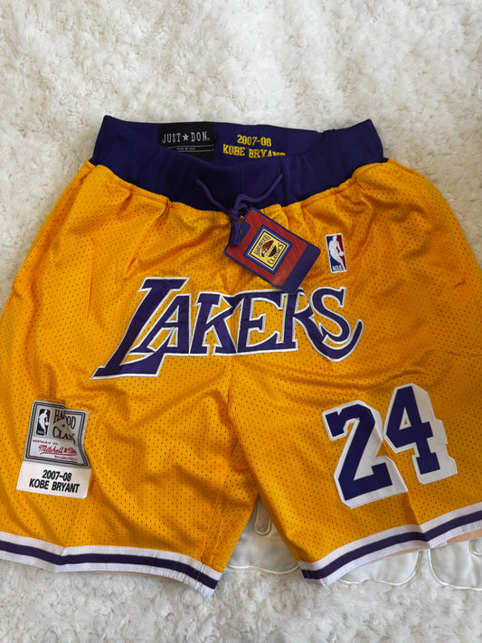 Authentic Just Don & Mitchell & Ness Lakers Basketball Shorts